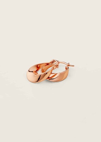 Phase Eight Twist Hoop Jewellery Rose/Gold Canada | EIAOGC-126